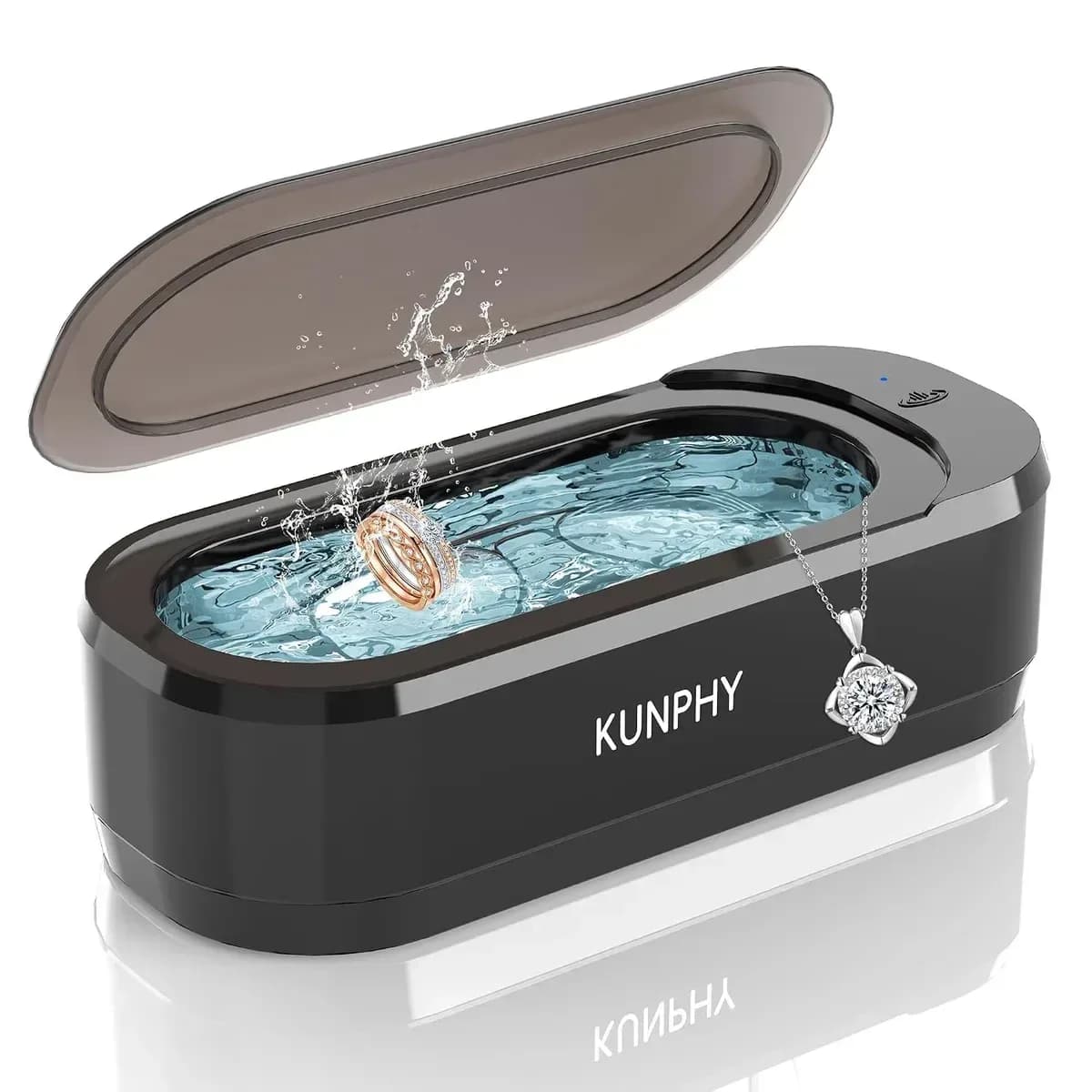 ultrasonic jewelry cleaner in black