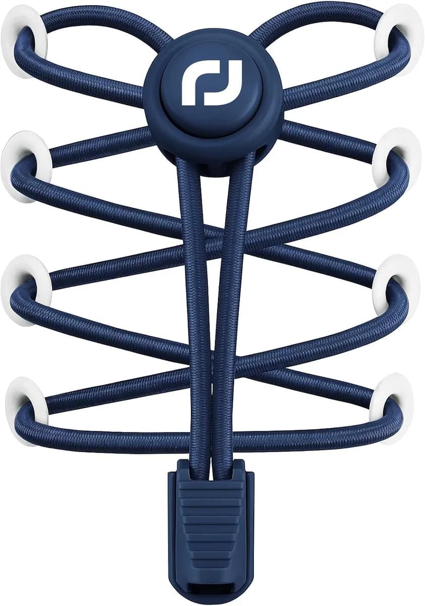 elastic no-tie shoelaces with lock in navy